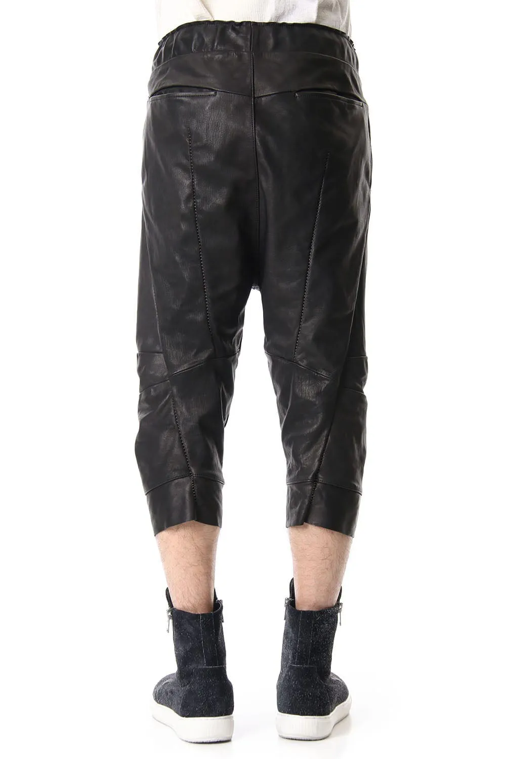 CROPPED LEATHER PANTS