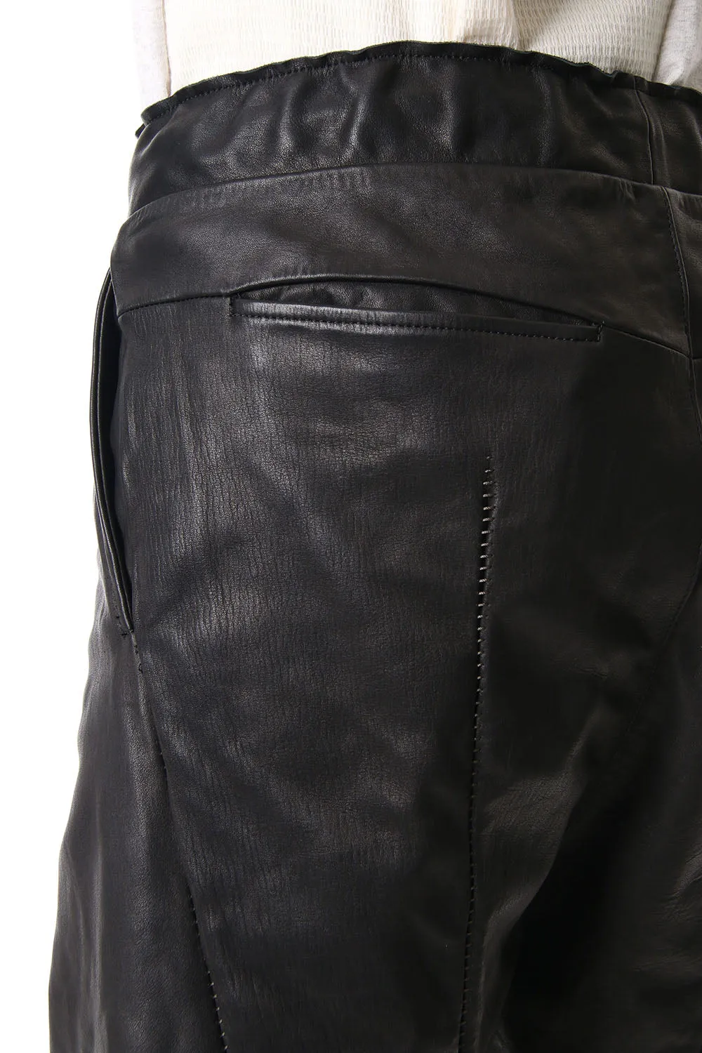 CROPPED LEATHER PANTS
