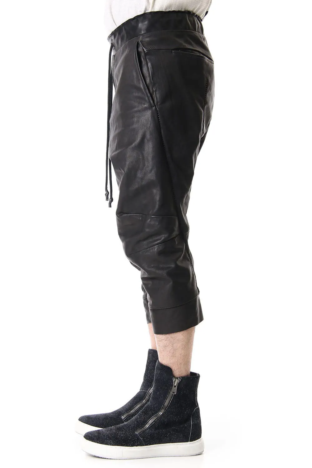 CROPPED LEATHER PANTS