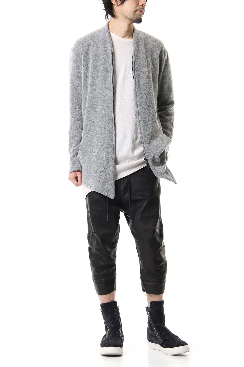 CROPPED LEATHER PANTS