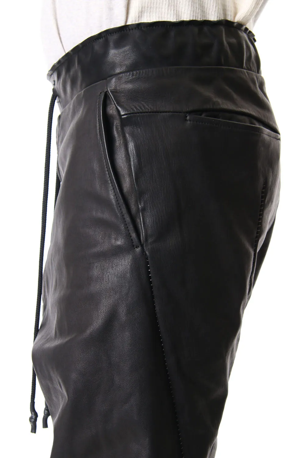 CROPPED LEATHER PANTS