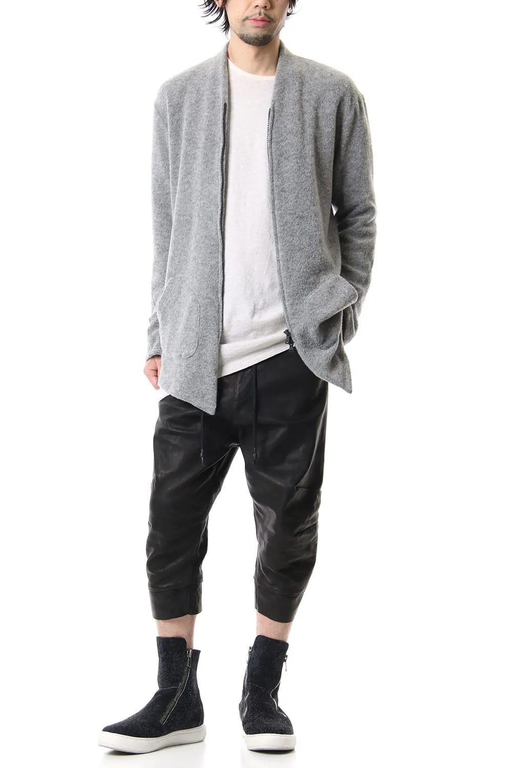 CROPPED LEATHER PANTS