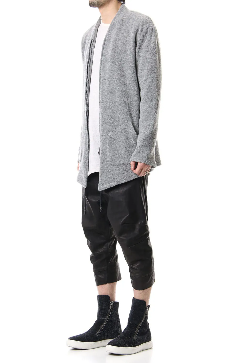 CROPPED LEATHER PANTS