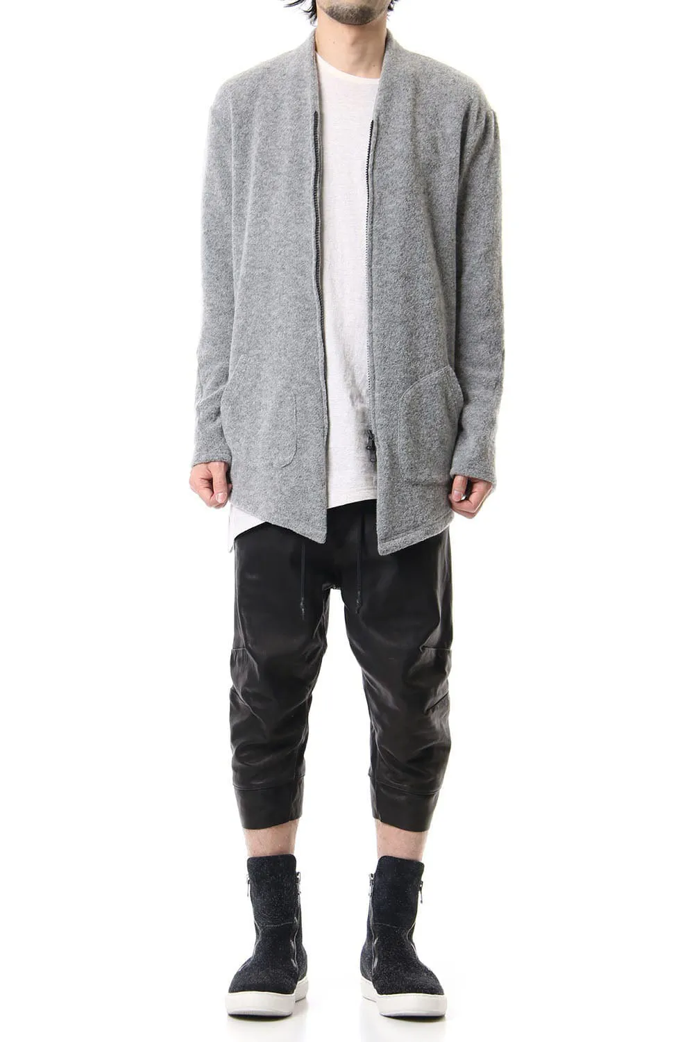 CROPPED LEATHER PANTS