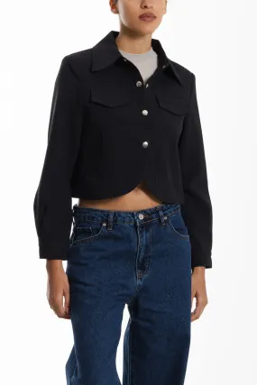 CROPPED SHIRT BOMBER JACKET
