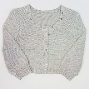 Cropped Twisted Rib Cardigan