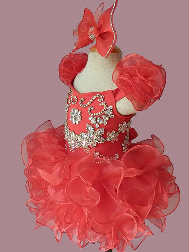 Custom Made Stunning Pageant Dress For Little girl Birthday,Party size 1--4T
