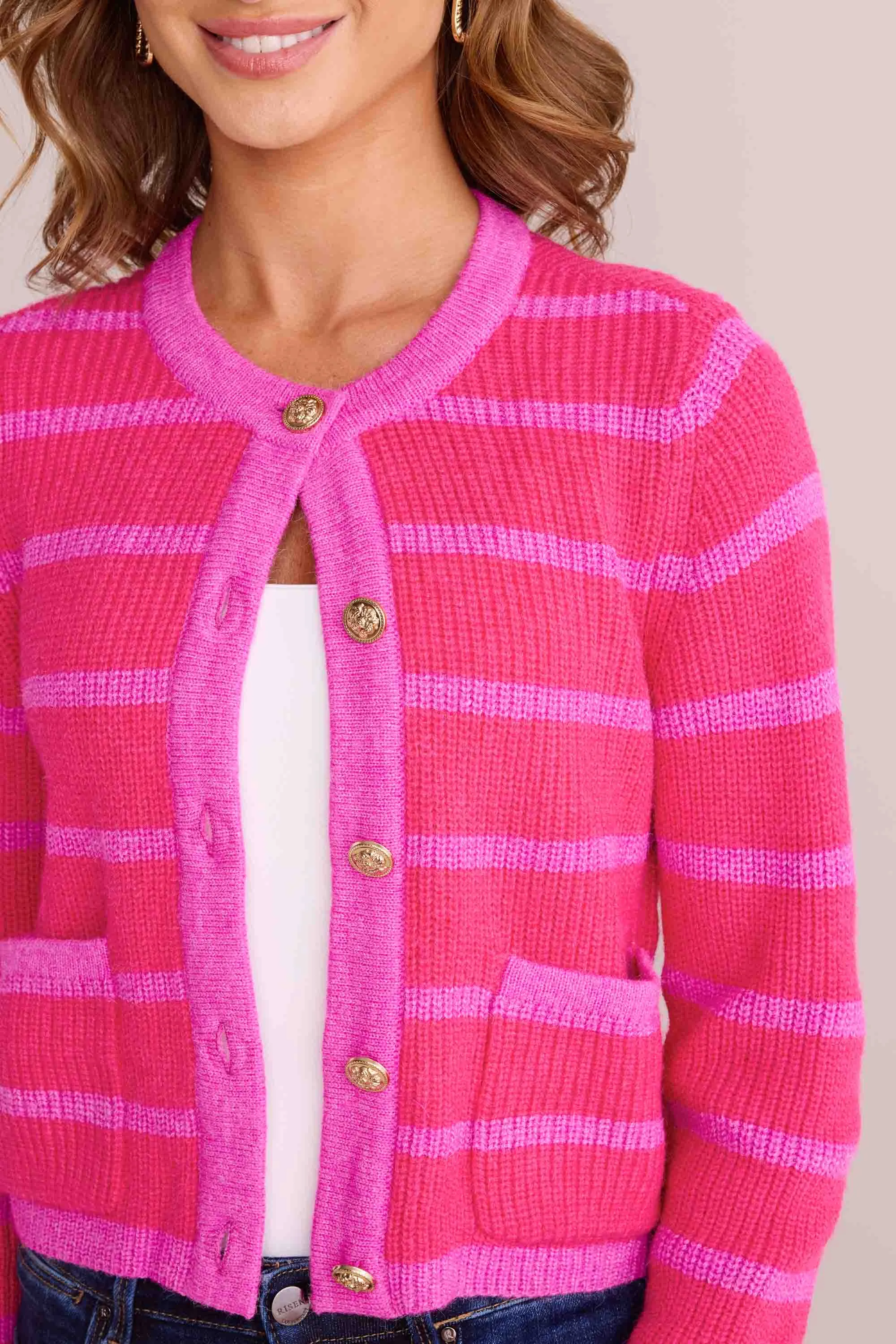 Dayna Cardigan- Pink
