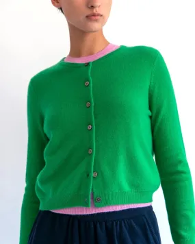 Demylee Ava Cashmere Cardigan Green