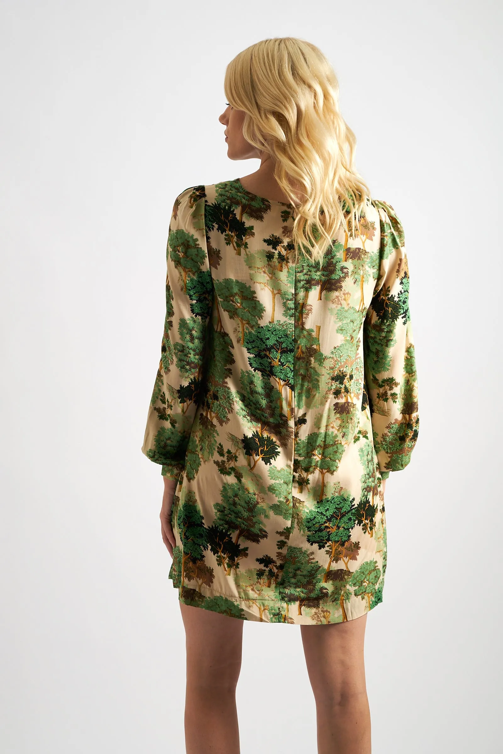 Didee Forest Scape Print Mini Dress - Green