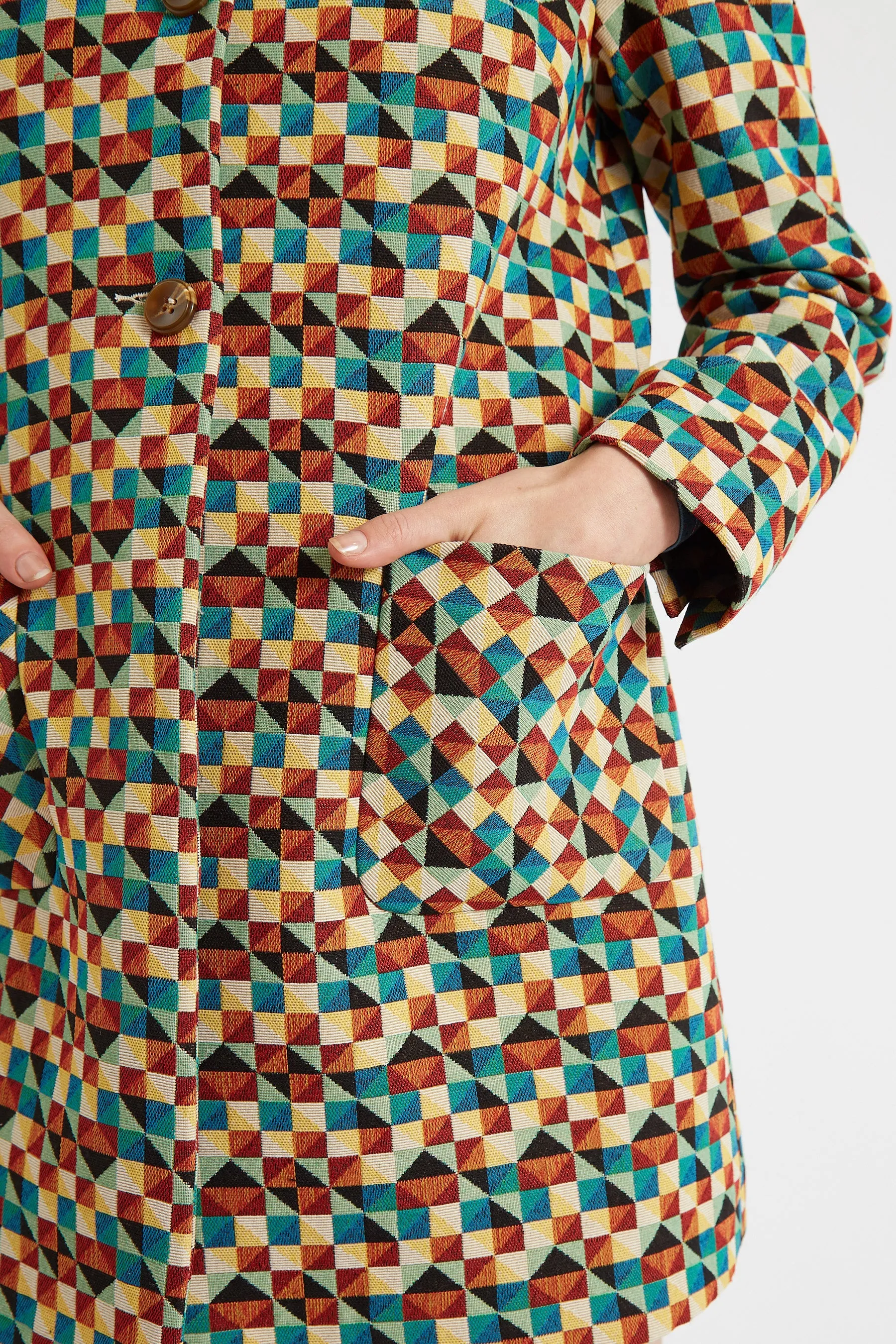 Dryden Geo Jacquard Coat
