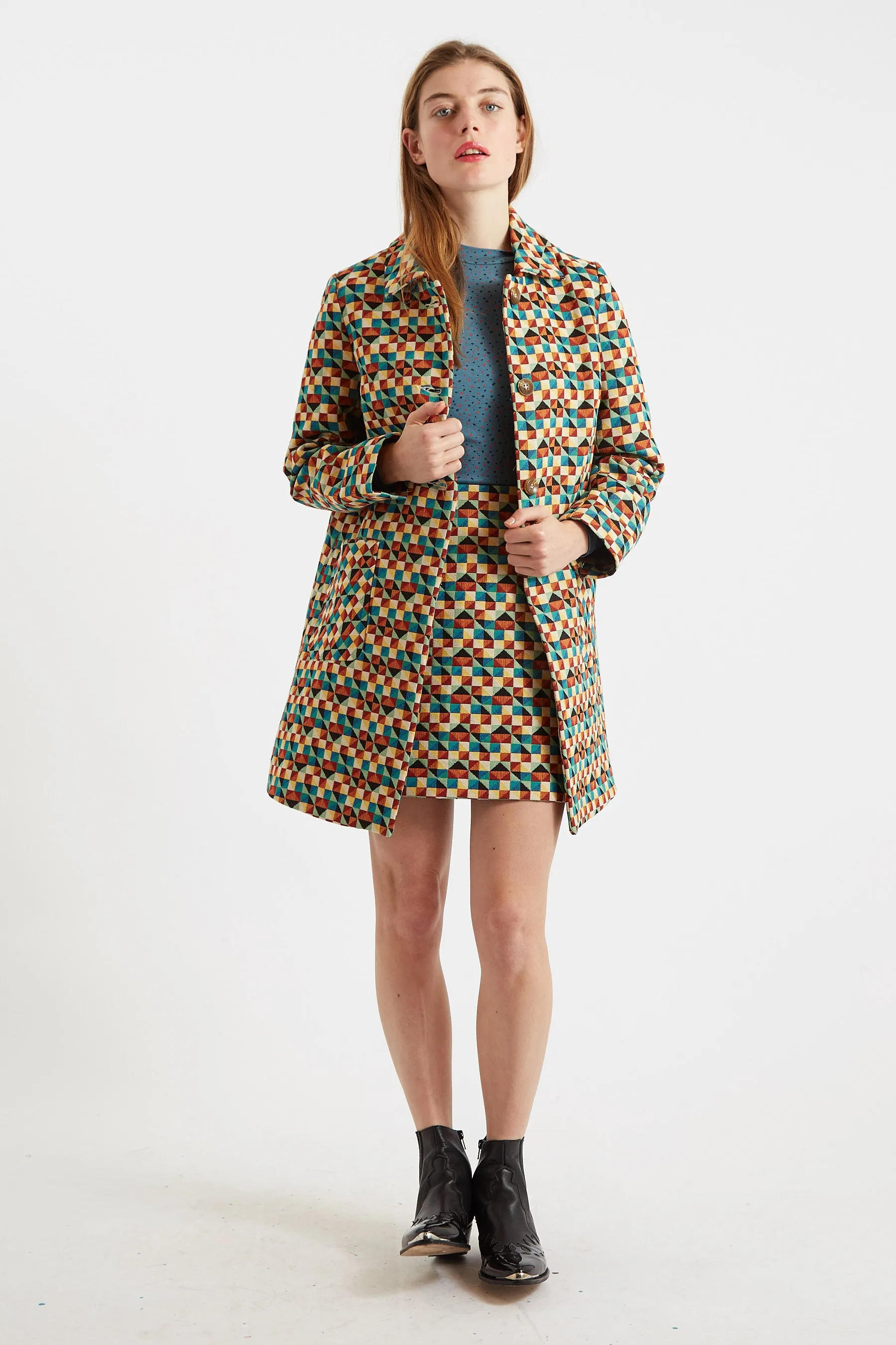 Dryden Geo Jacquard Coat