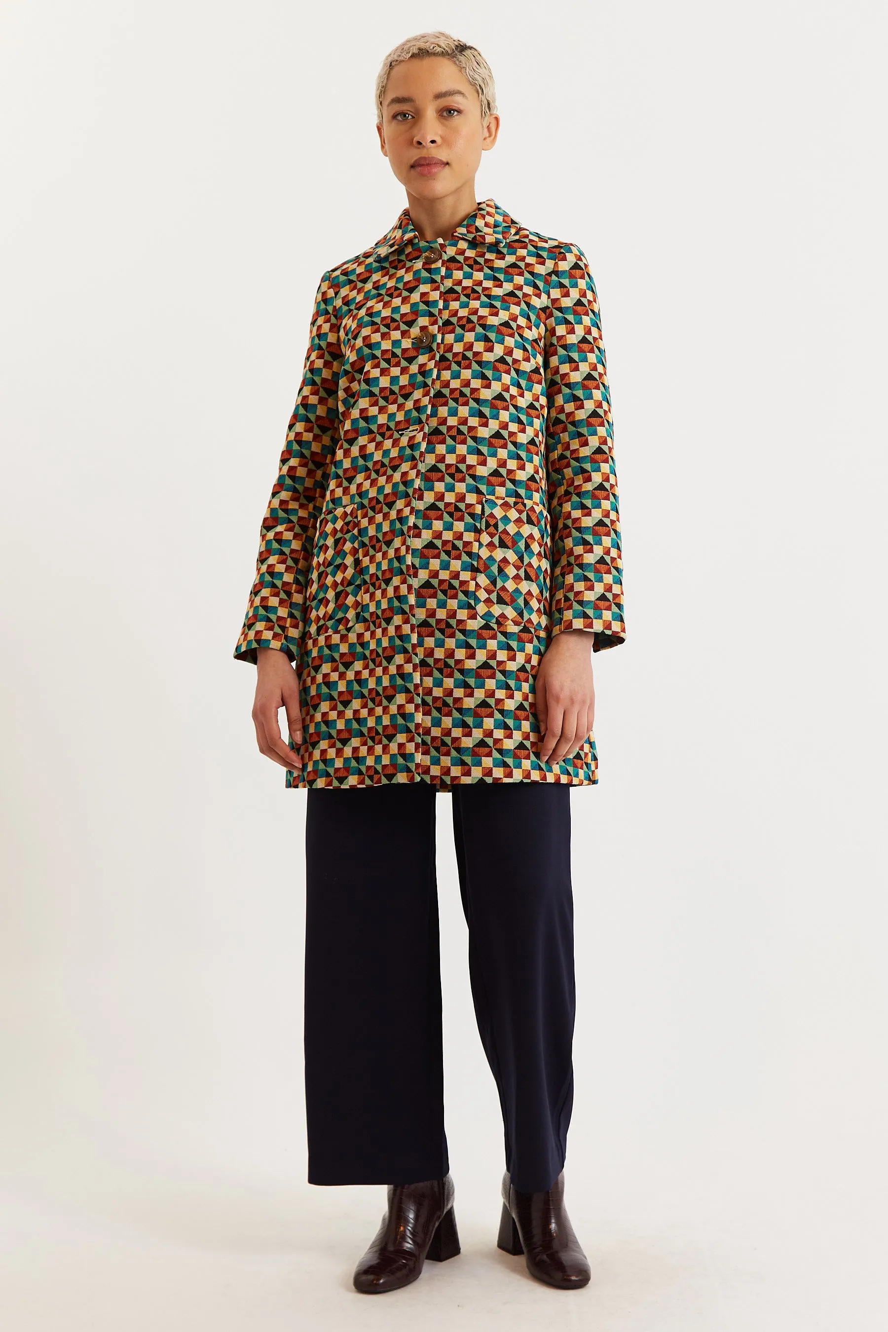 Dryden Geo Jacquard Coat