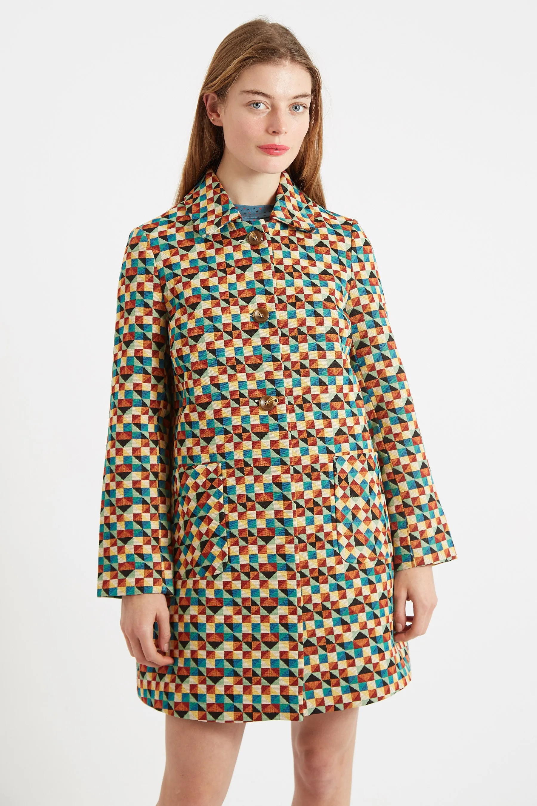 Dryden Geo Jacquard Coat