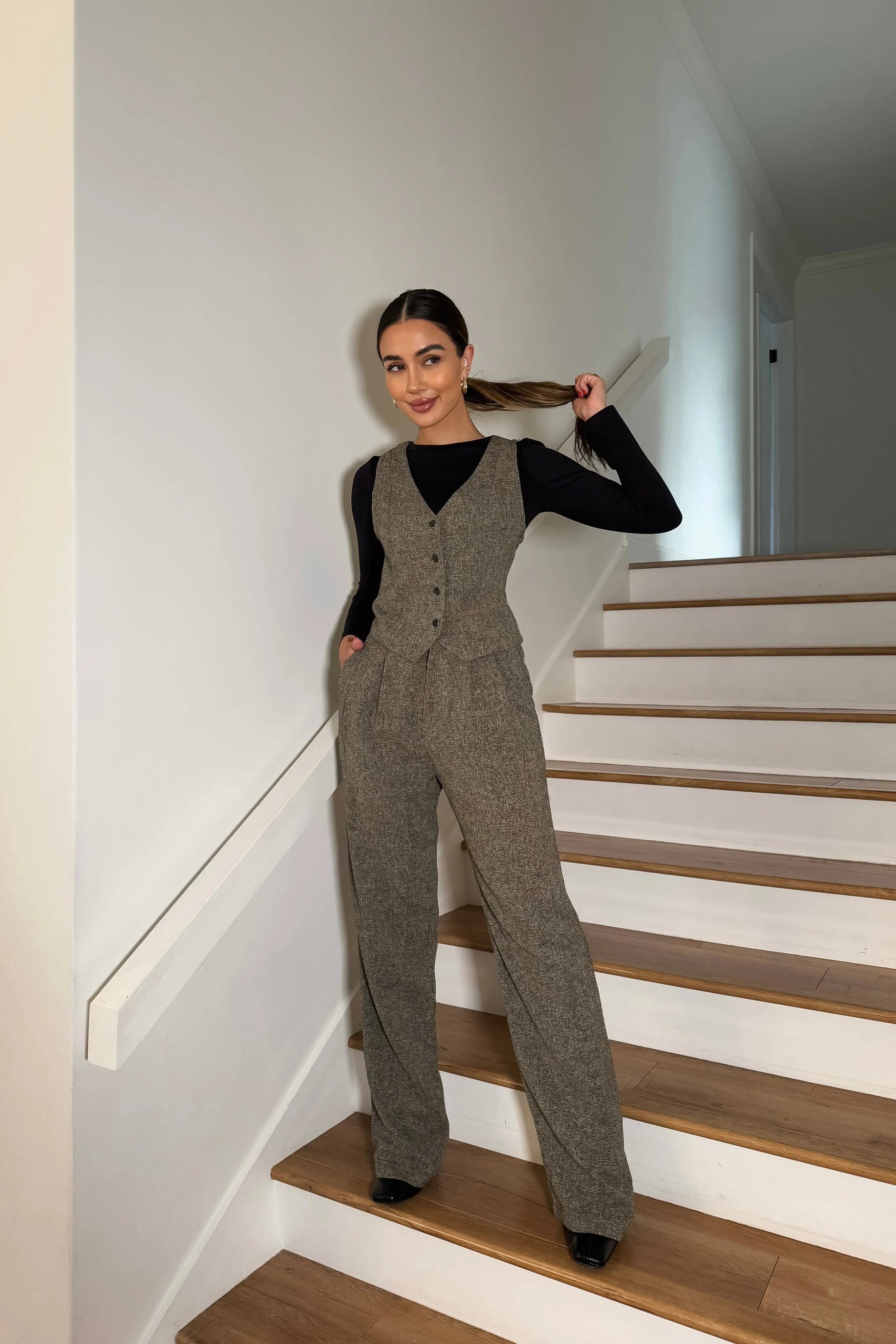 Eira Tweed 2-Piece Pants Set