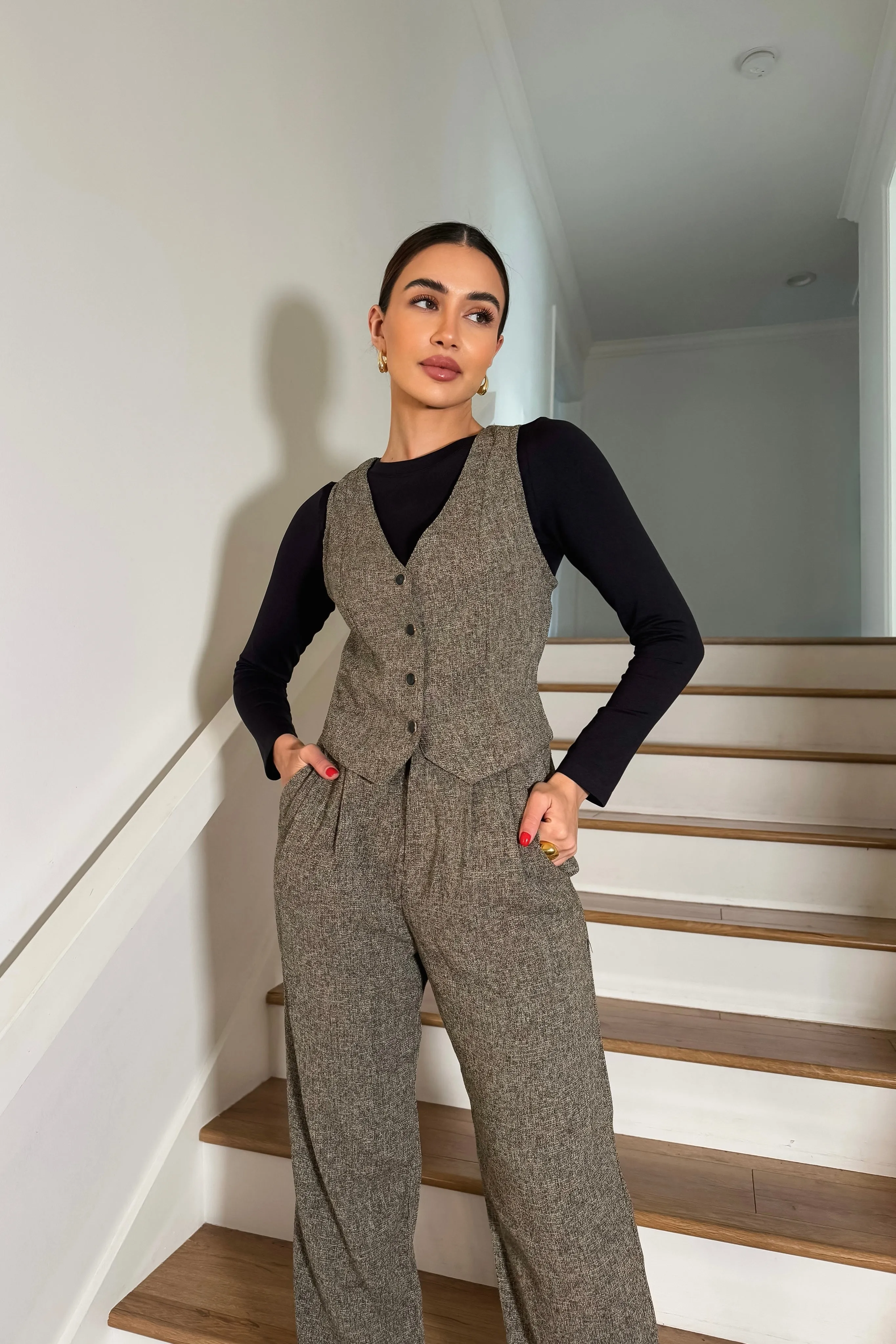 Eira Tweed 2-Piece Pants Set