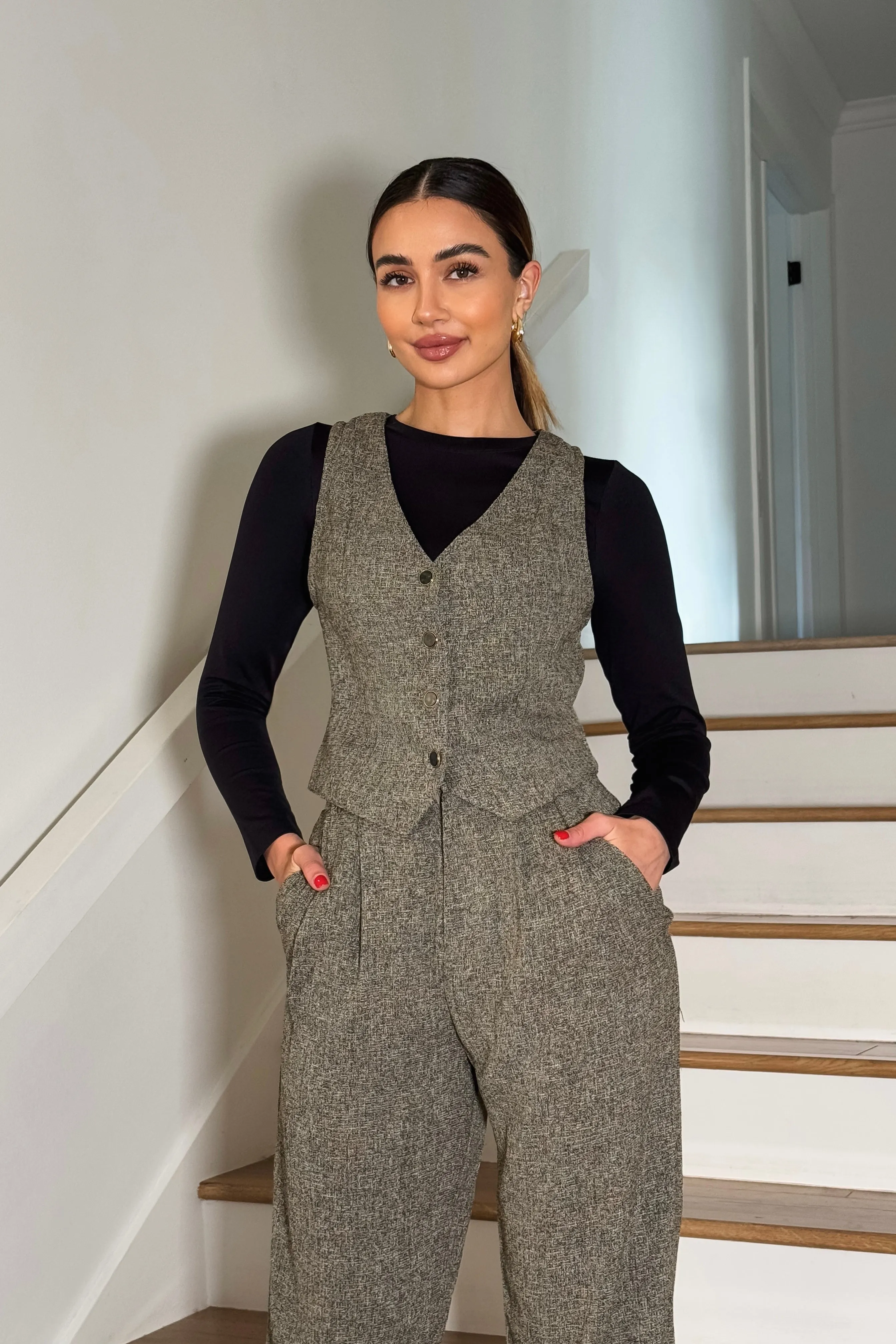 Eira Tweed 2-Piece Pants Set