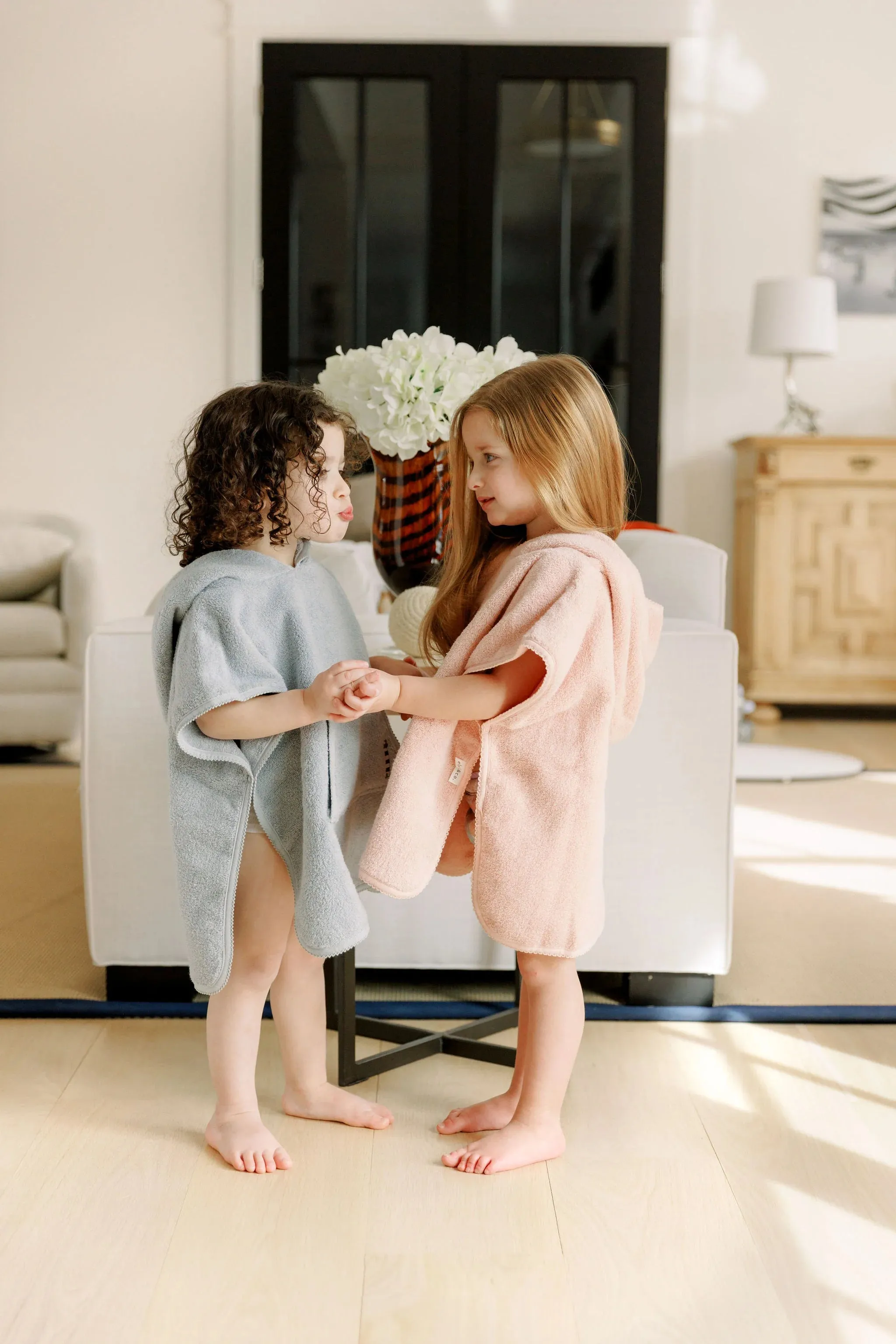 Ely's & Co Pink Terry Poncho