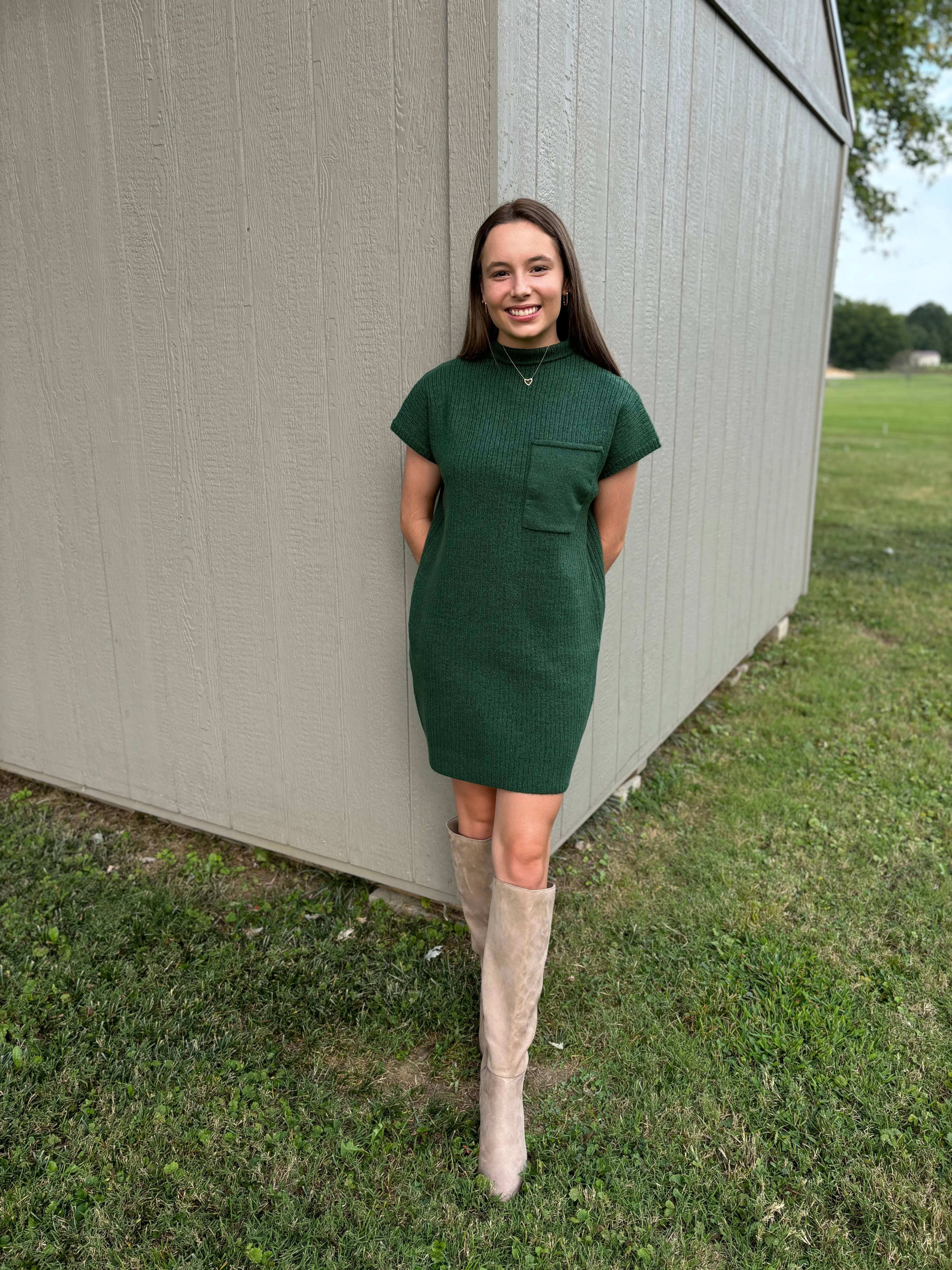 Emerald Sweater Dress