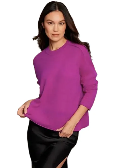 EMILIA CASHMERE CREW - BOYSENBERRY