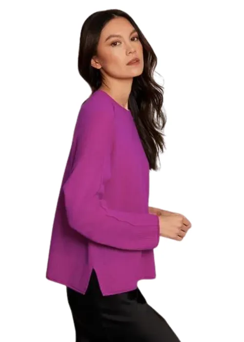 EMILIA CASHMERE CREW - BOYSENBERRY