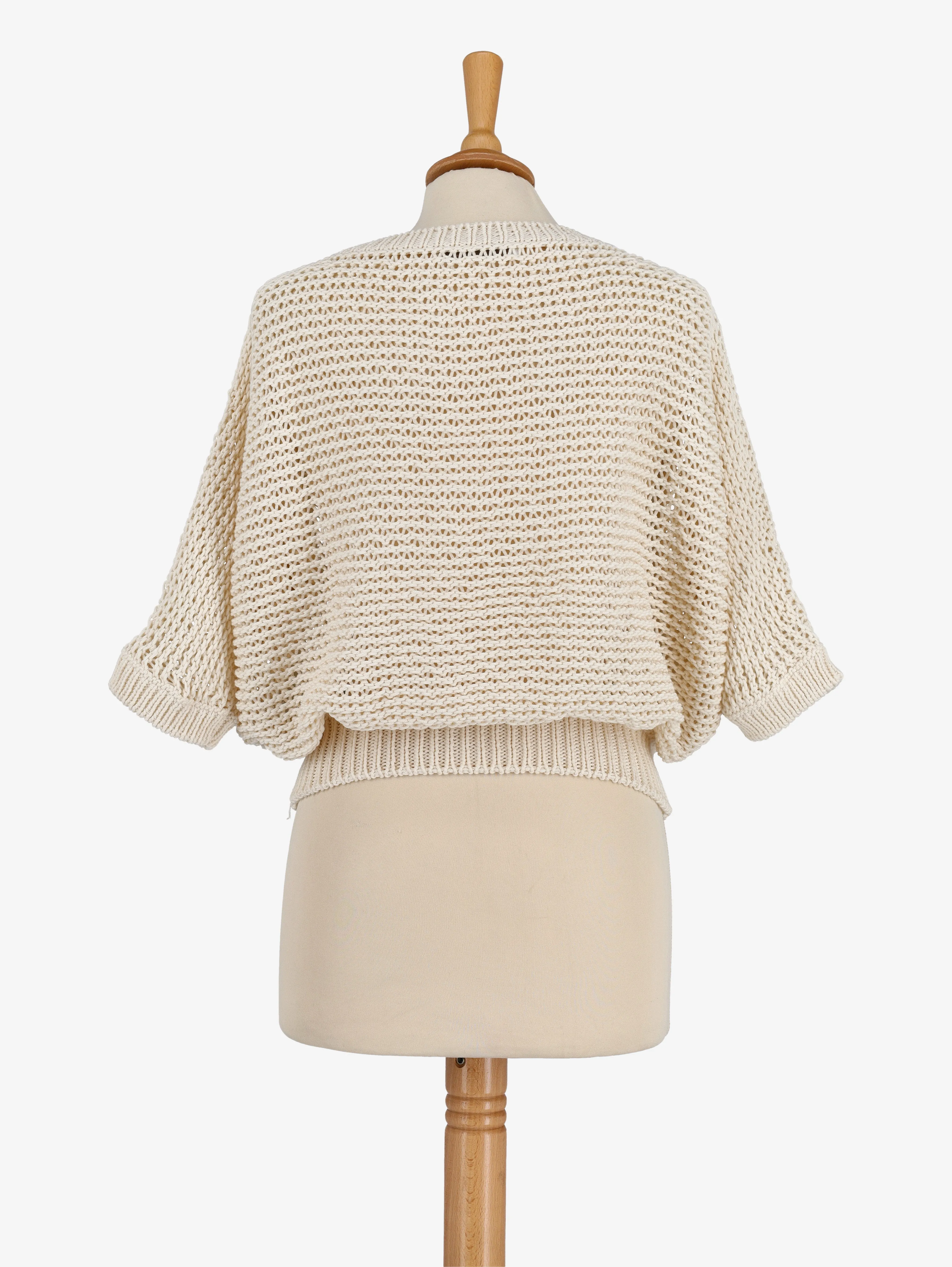 Fabiana Filippi Cream White Knitted Sweater