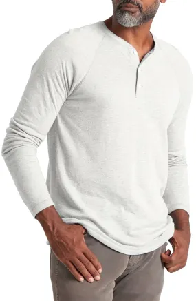 Faherty Mens Regular fit Long Sleeve Henley Shirt XXL White
