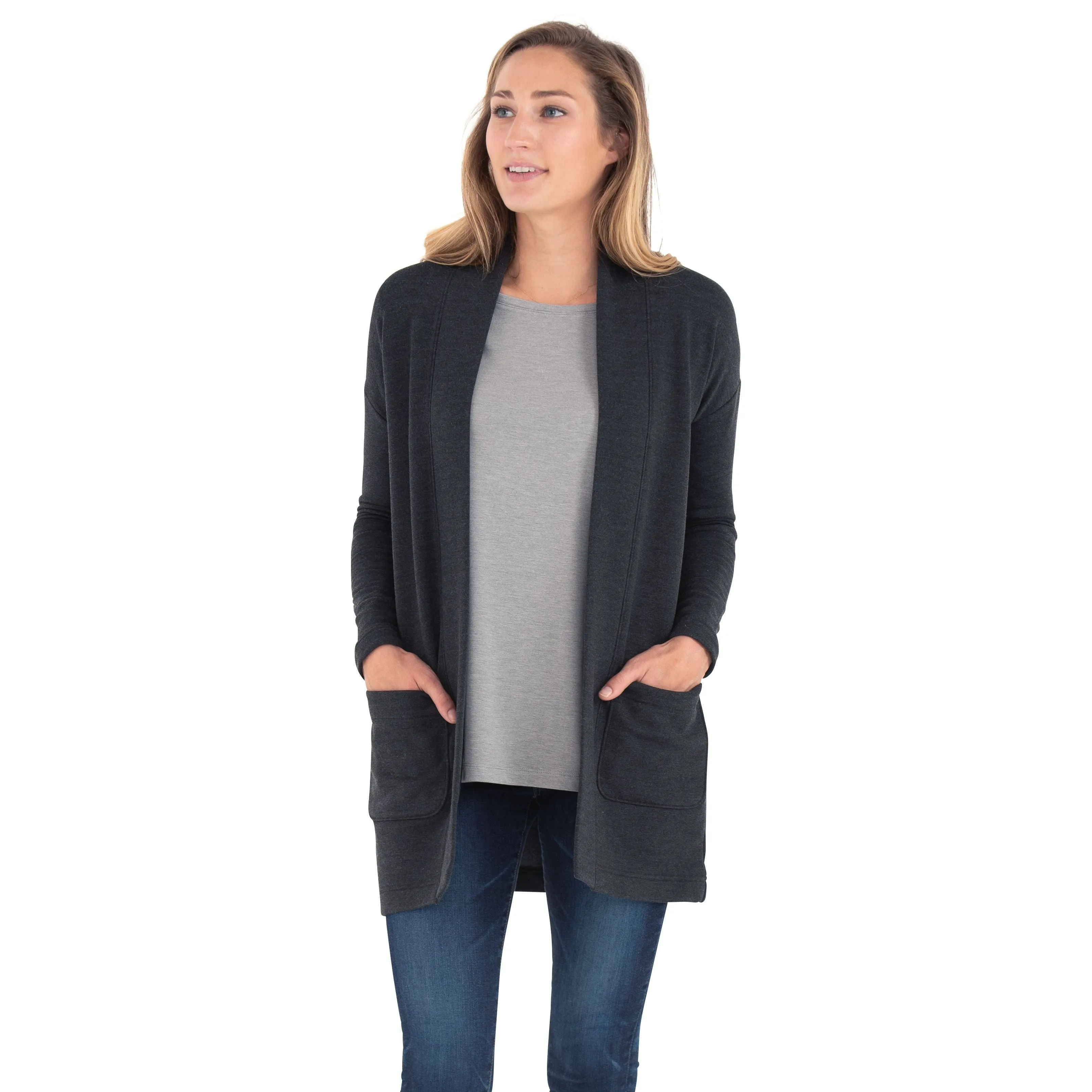 Free Fly Women's Bamboo Thermal Fleece Cardigan