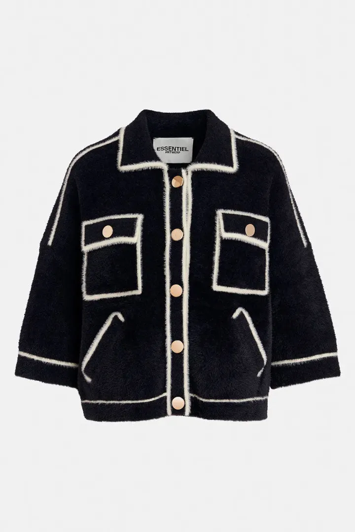 Galena Fuzzy Knitted Jacket