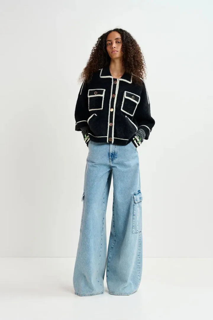 Galena Fuzzy Knitted Jacket