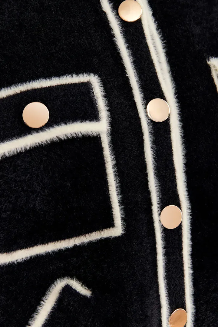 Galena Fuzzy Knitted Jacket