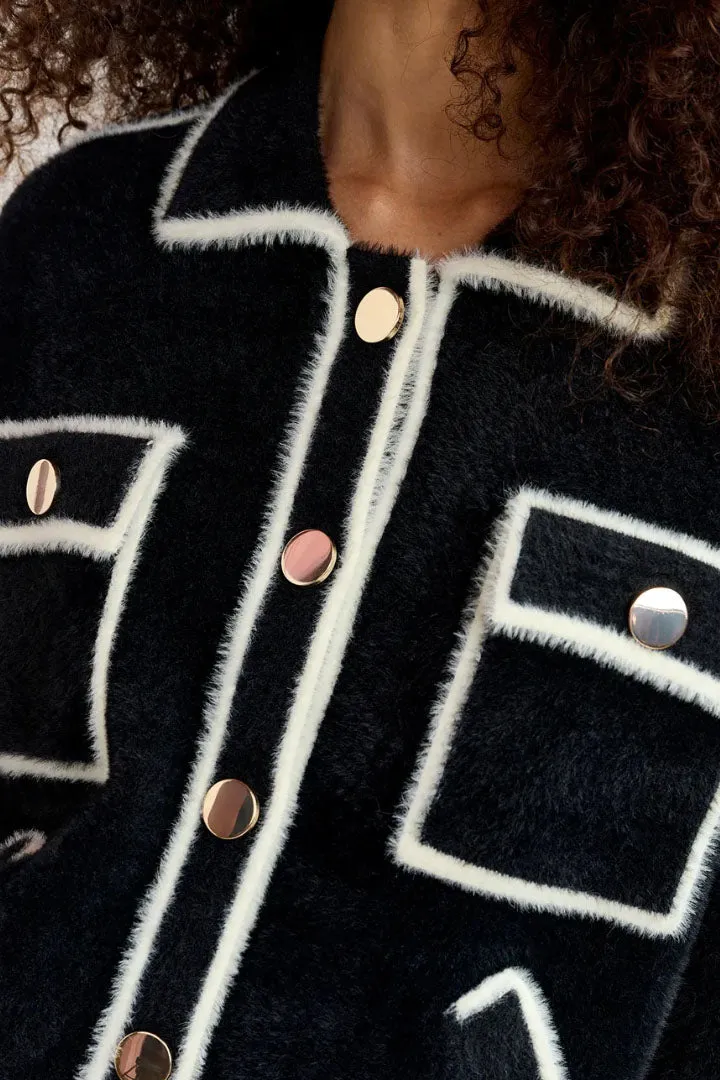 Galena Fuzzy Knitted Jacket