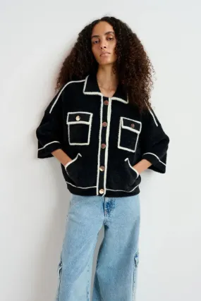 Galena Fuzzy Knitted Jacket