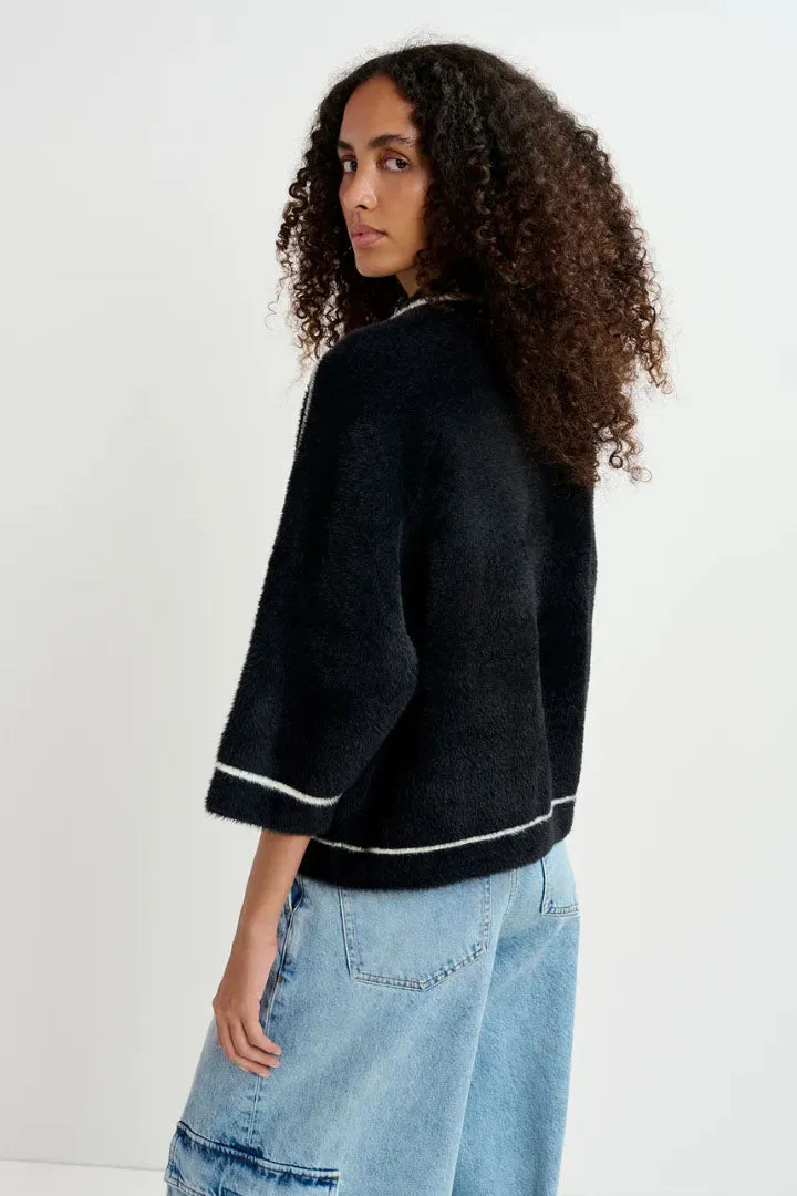 Galena Fuzzy Knitted Jacket