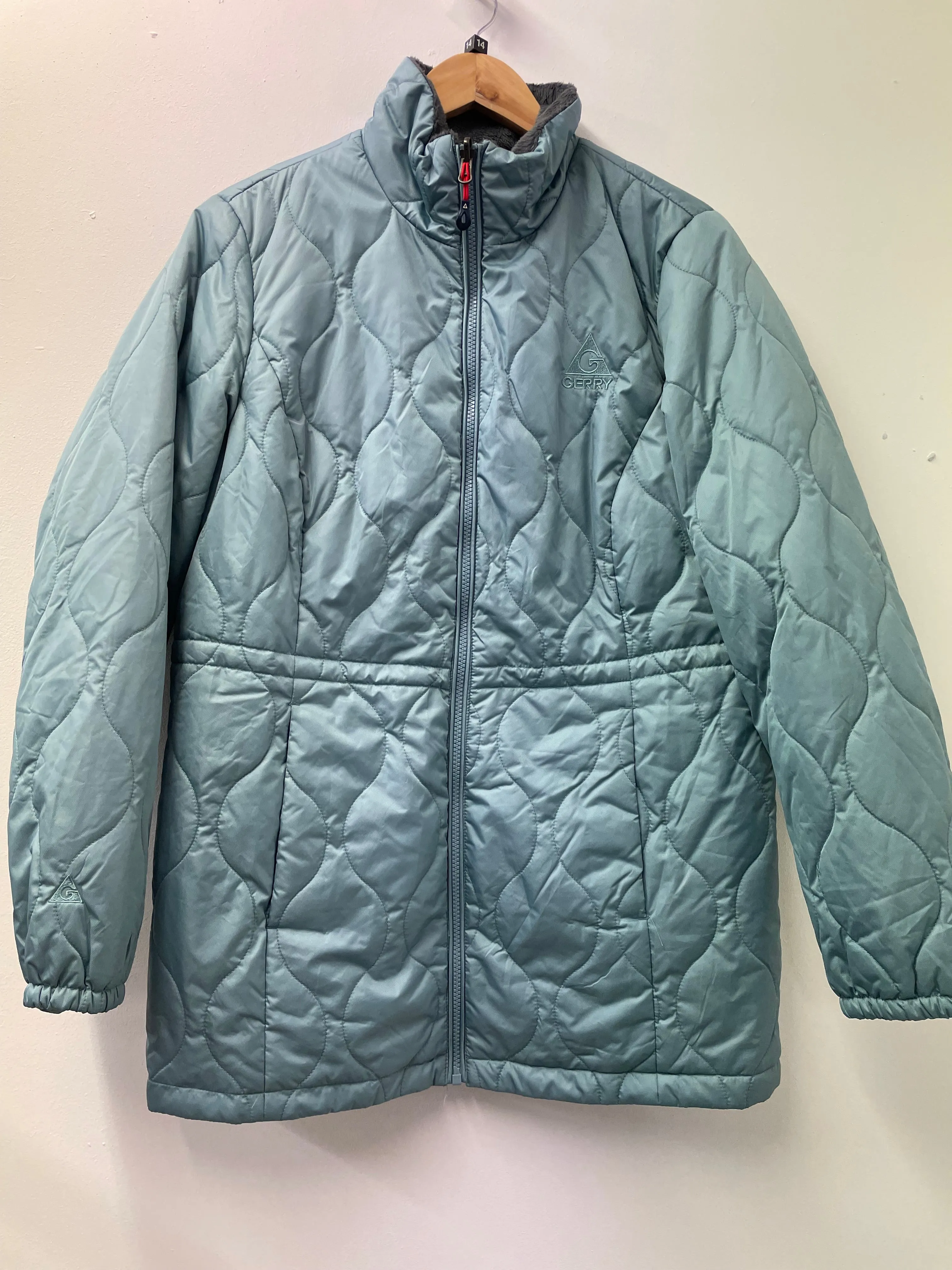 Gerry Quilted Green Coat Size L