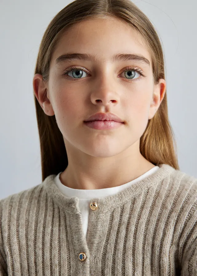 Girls Ribbed Cardigan (click for colors)