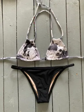 Gray Army Triangle Bikini Top