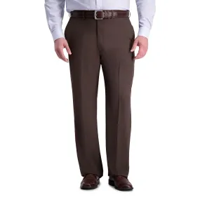 Haggar Mens Classic fit Dress Pants 46 / 30 Brown Solid