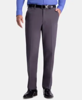 Haggar Mens Comfort Khaki Classic Fit Dress Pants Grey 36 x 32