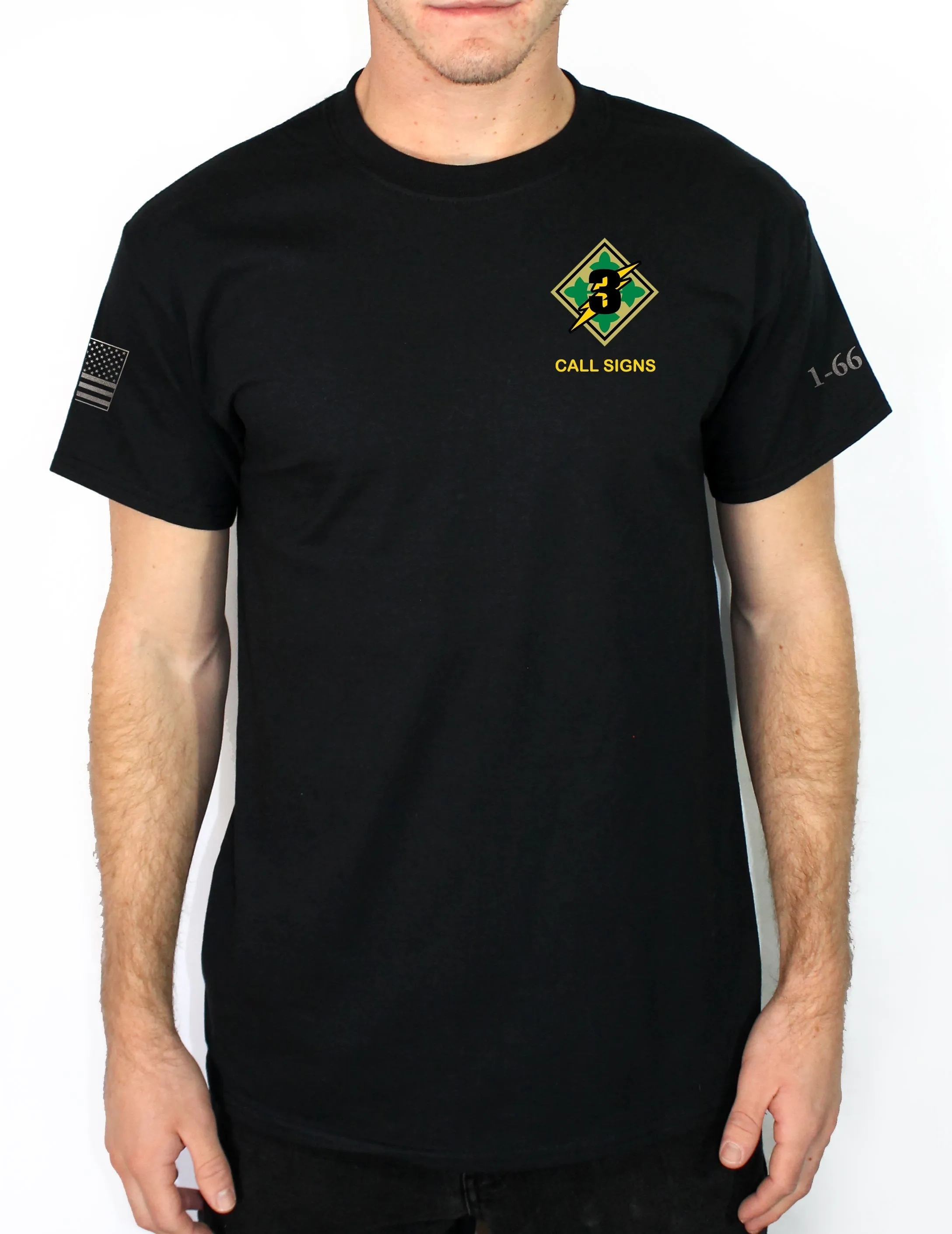 Havoc 50-50 Blend Black Unisex PT Short Sleeve Shirt. Approved for PT
