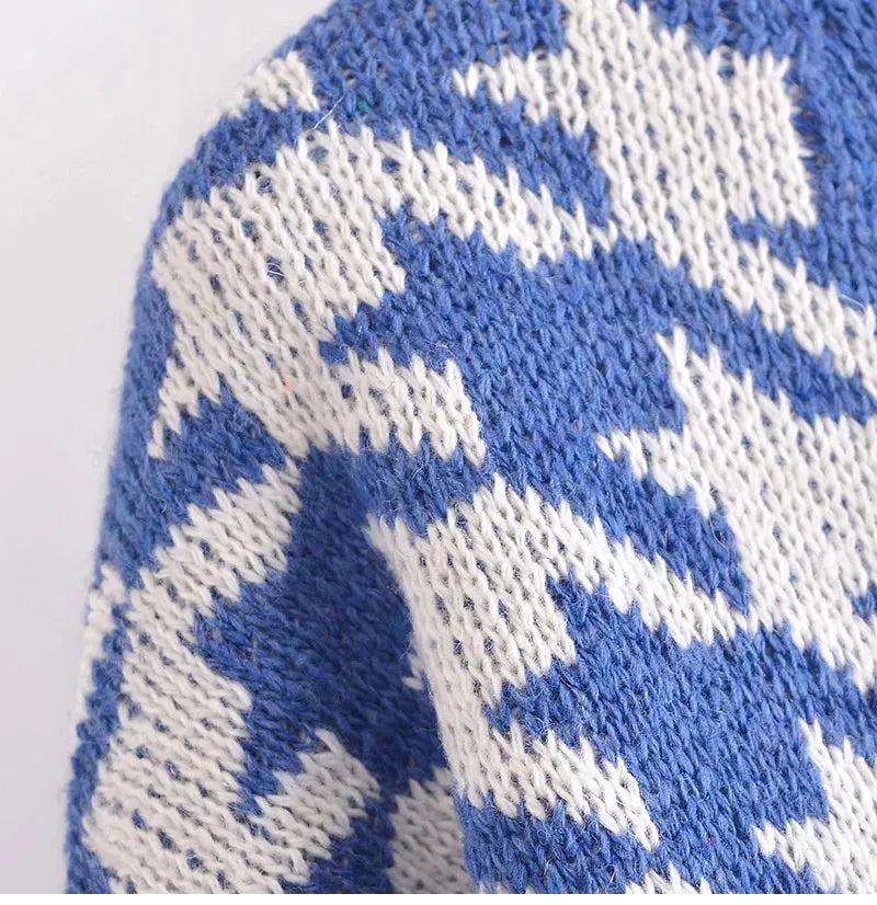 Houndstooth & Trim Casual Grandpa Cardigan