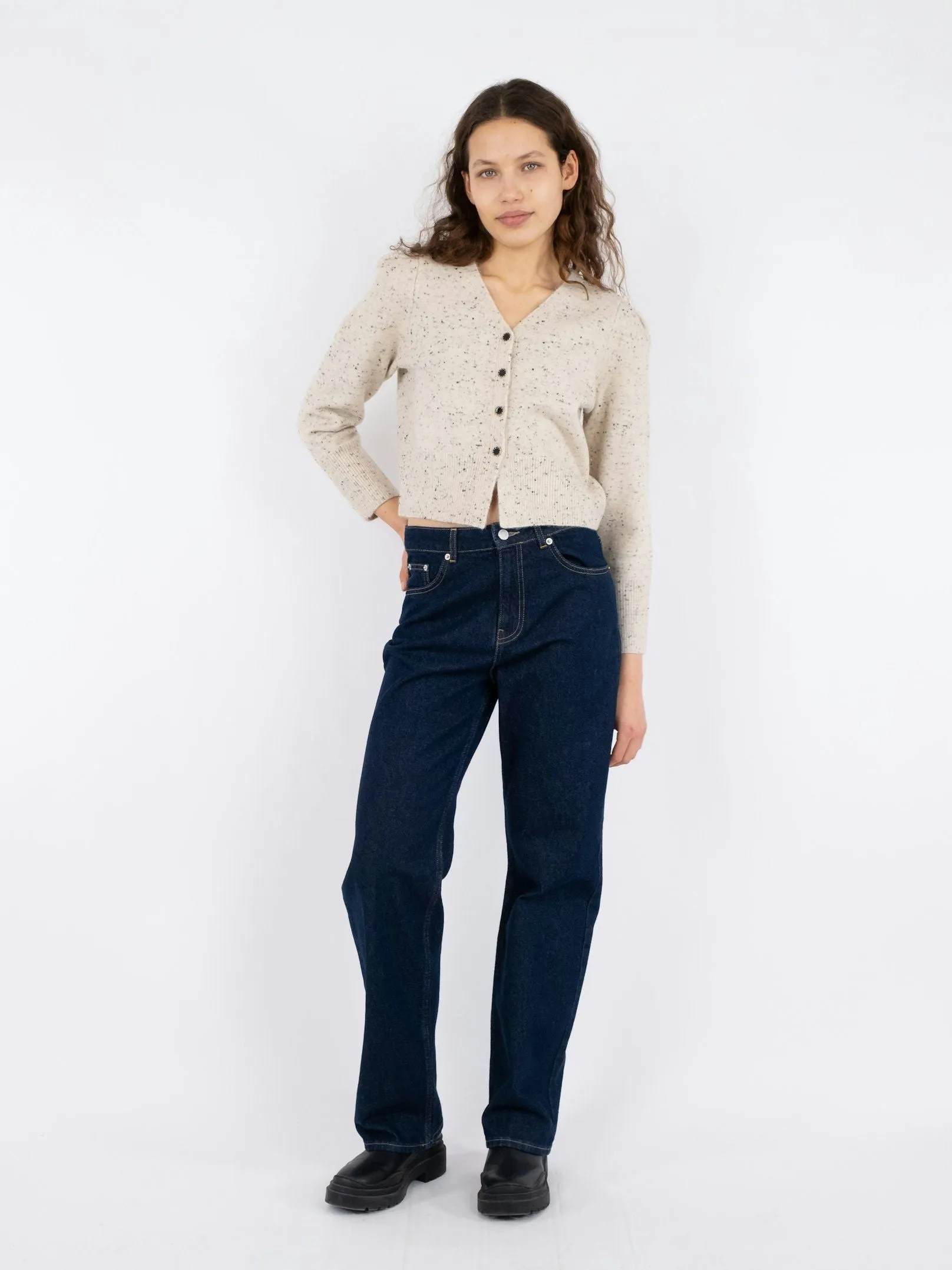 Hunter Multi Knit Cardigan - Beige Melange