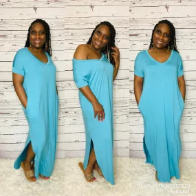 I Am Purposed Dress (DK Turquoise) RUNS BIG......SIZE DOWN!!!!