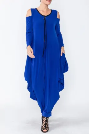 IC Collection COLD SHOULDER SLEEVE JUMPSUIT Style 4502JS