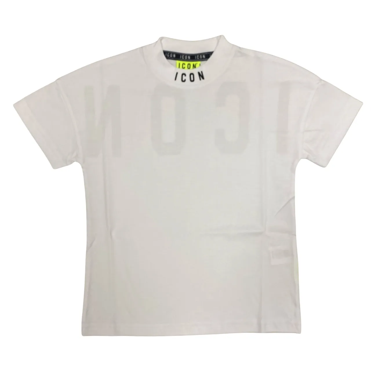 Icon maglietta manica corta junior con stampa dietro IBKS00584 bianco