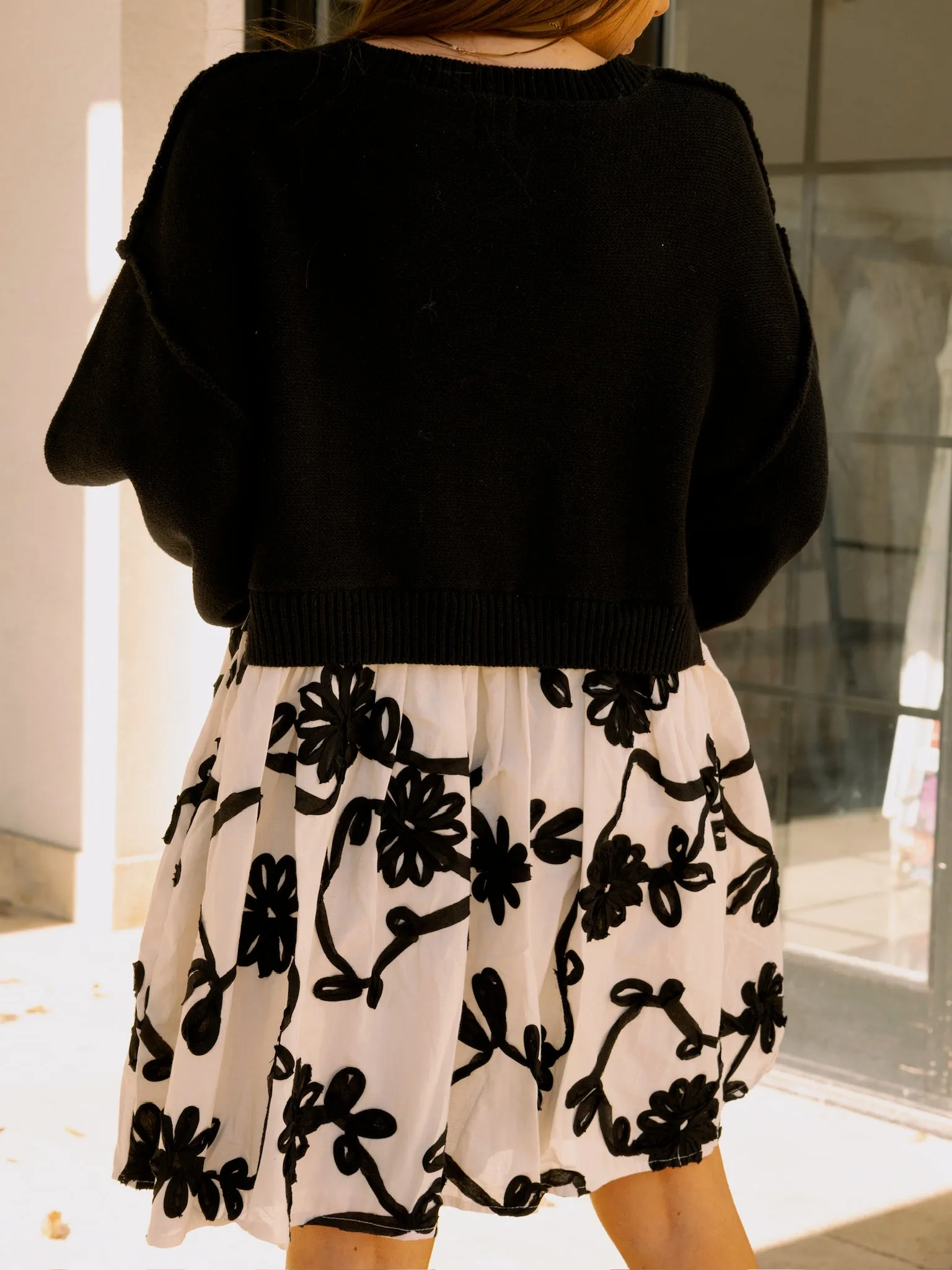 Isabel Embroidered Sweater Dress