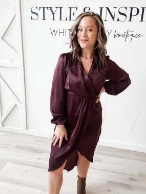 Josie Long Sleeve Surplice Dress