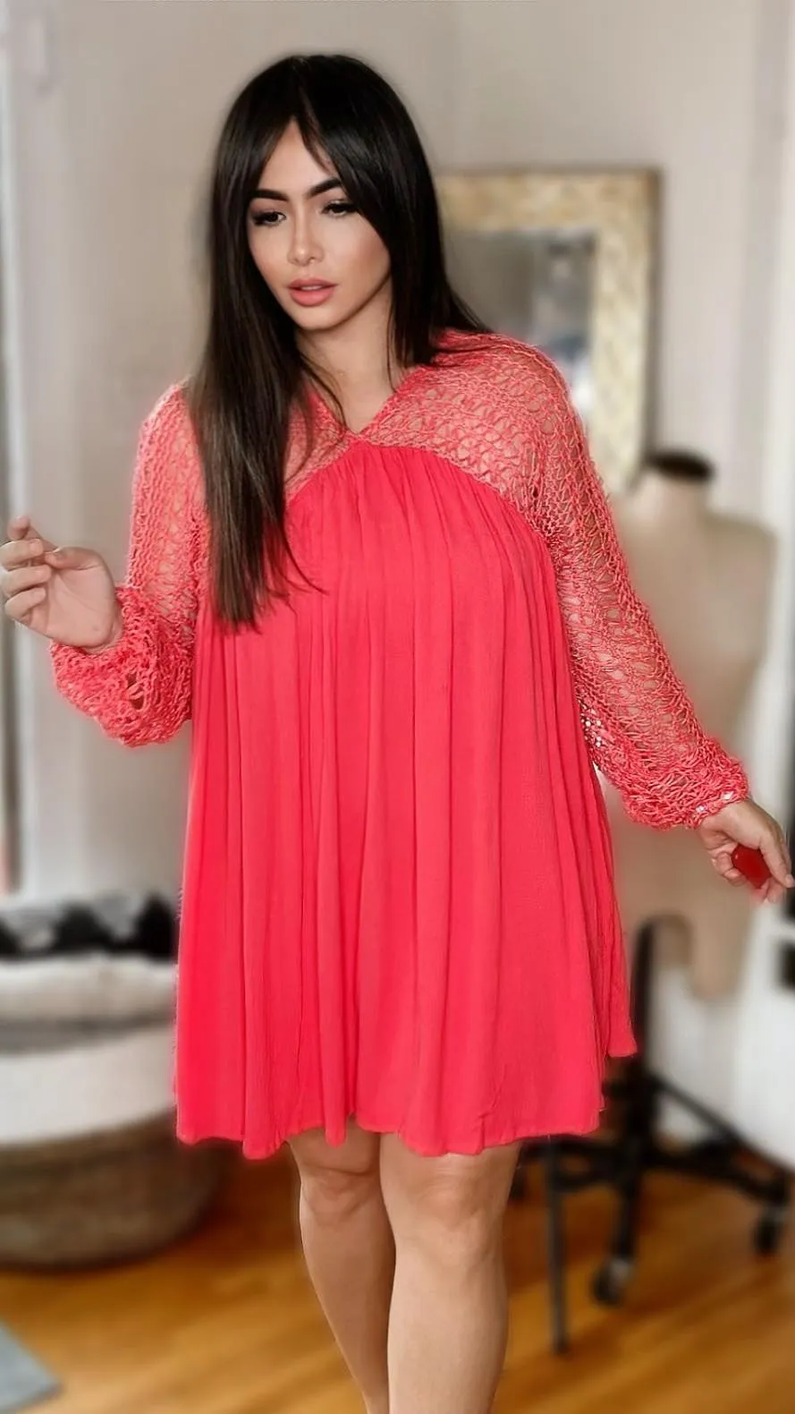 Karina Statement Sleeves Babydoll