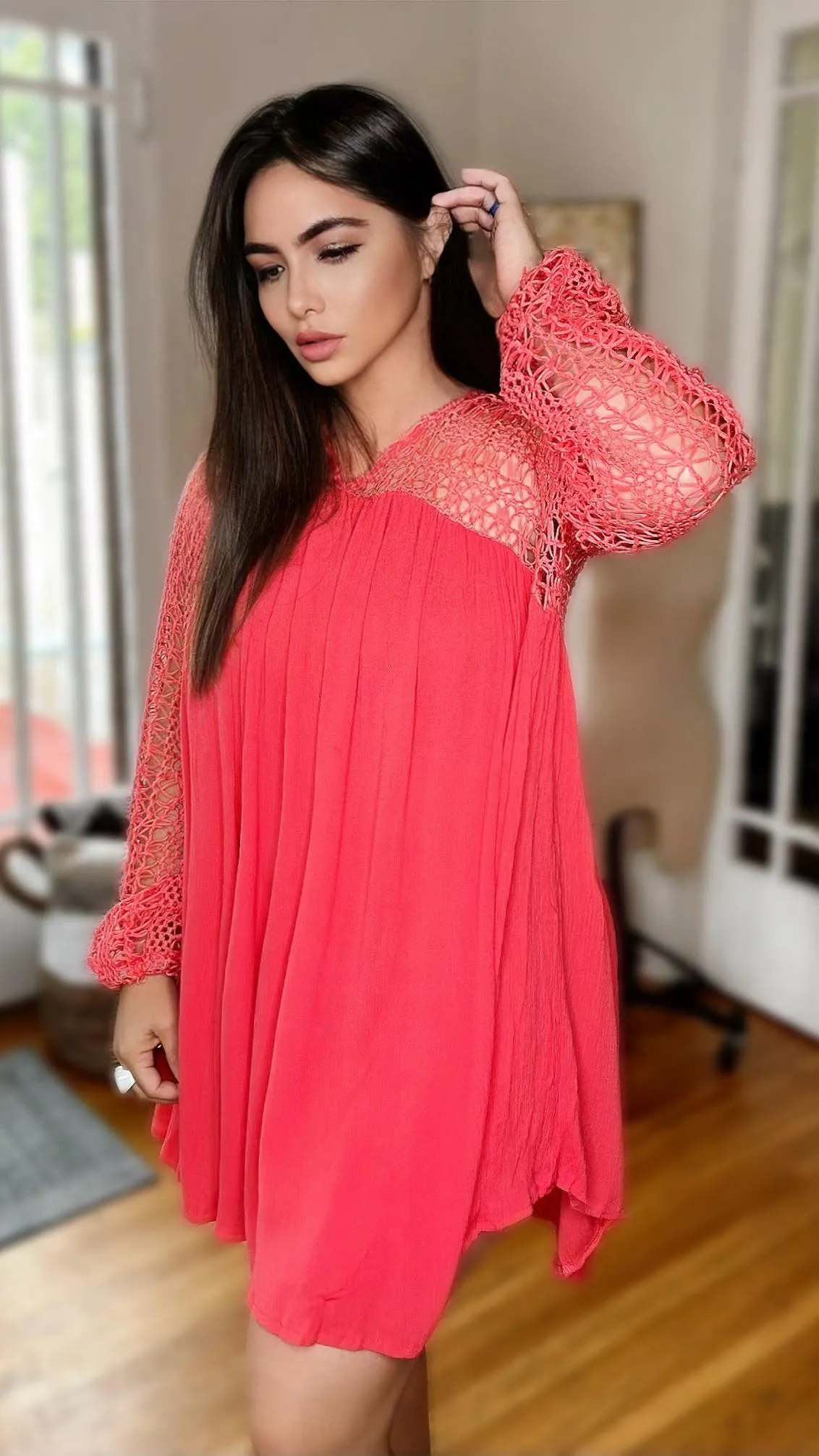 Karina Statement Sleeves Babydoll