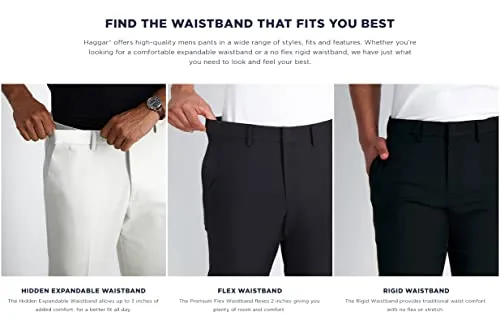 Kenneth Cole Men's Slim Fit Heather Dress Pant, Black, 32W x 29L